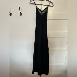 Elegant Black Lace Trim Dress